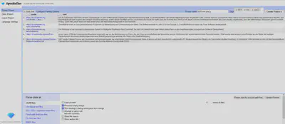 Bildschirmfoto zur Erstellung des Projektes mit einer JSON Datei in OpenRefine.
