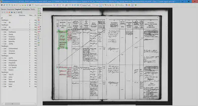 Bildschirmfoto der Oberfläche von Transkribus.