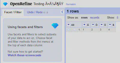 Bildschirmfoto des Projektes nach dem ersten Neustart.